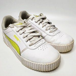Puma Carina White Leather Sneakers 6.5